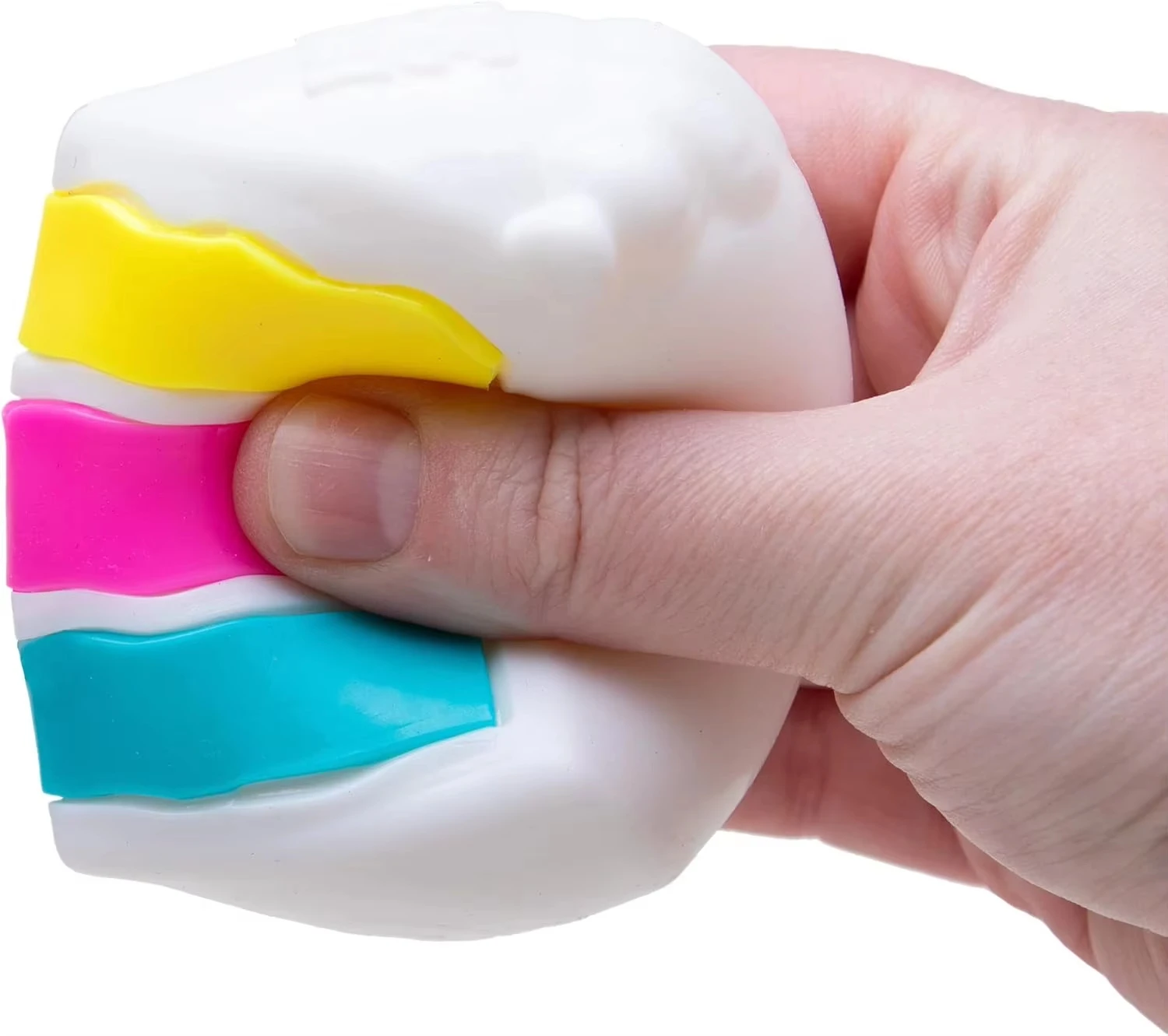 1-3 Stück Trendiges NeeDoh Peace O' Cake Kuchenförmiges Squishy-Spielzeug aus Weichem TPR-Material, Fidget-Spielzeug für Konzentration & Entspannung für Kinder & Erwachsene