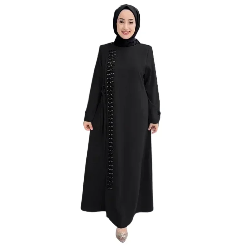 

African Dresses for Women Summer Autumn African Long Sleeve Polyster Long Maxi Dress Gowns Muslim Fashion Abaya Kaftan Outfits