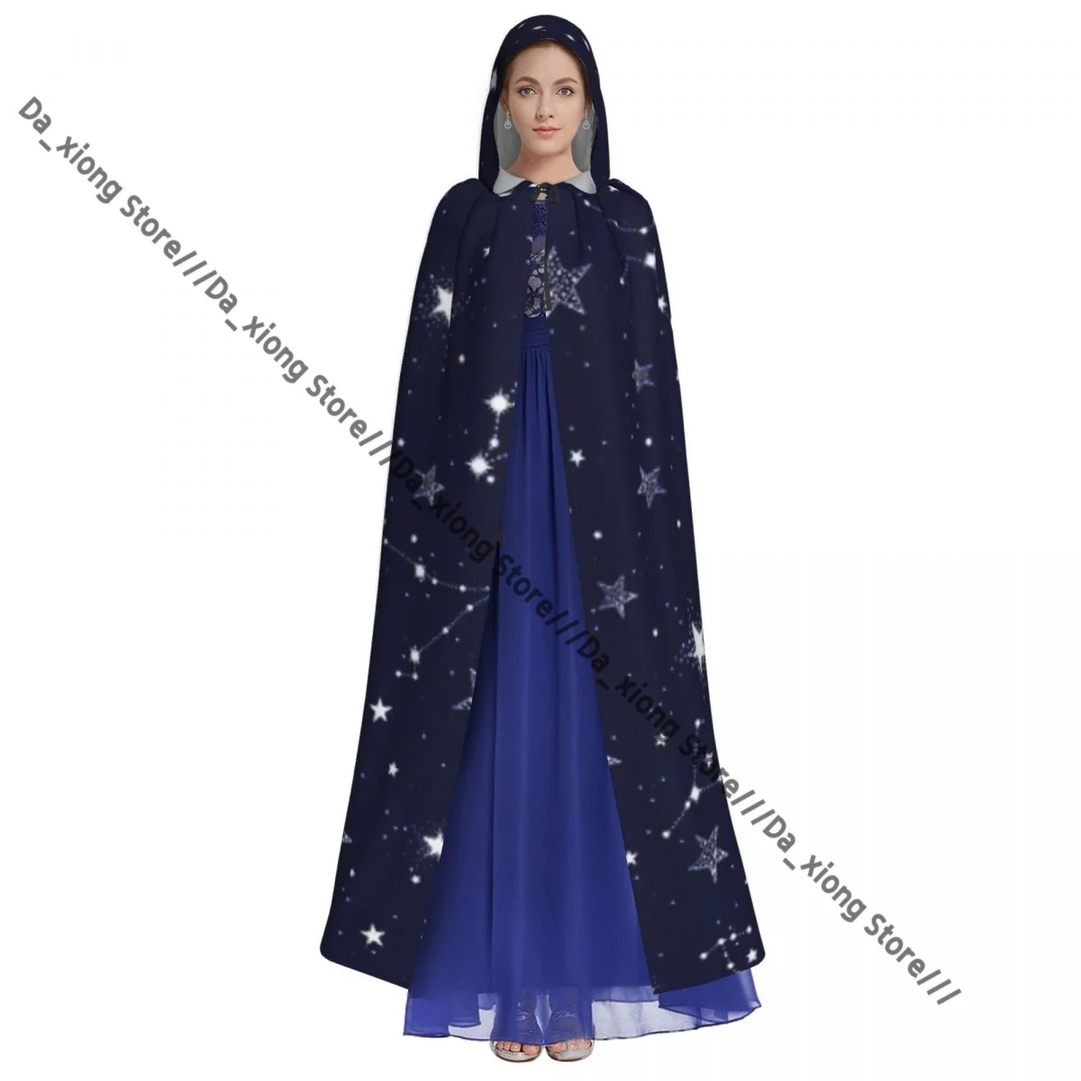 Unisex Halloween mantel ruimte Galaxy sterrenbeeld Zodiac Star Cape middeleeuws kostuum met capuchon heks Wicca vampier