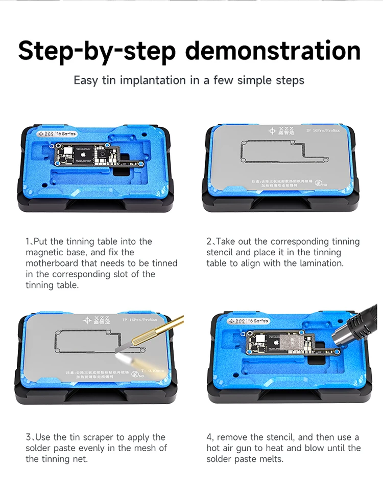 XZZ TR X-17 Series Planting Tin Platform For Mobile Phone Motherboard Middle Layer Heating Soldering Repair Tool