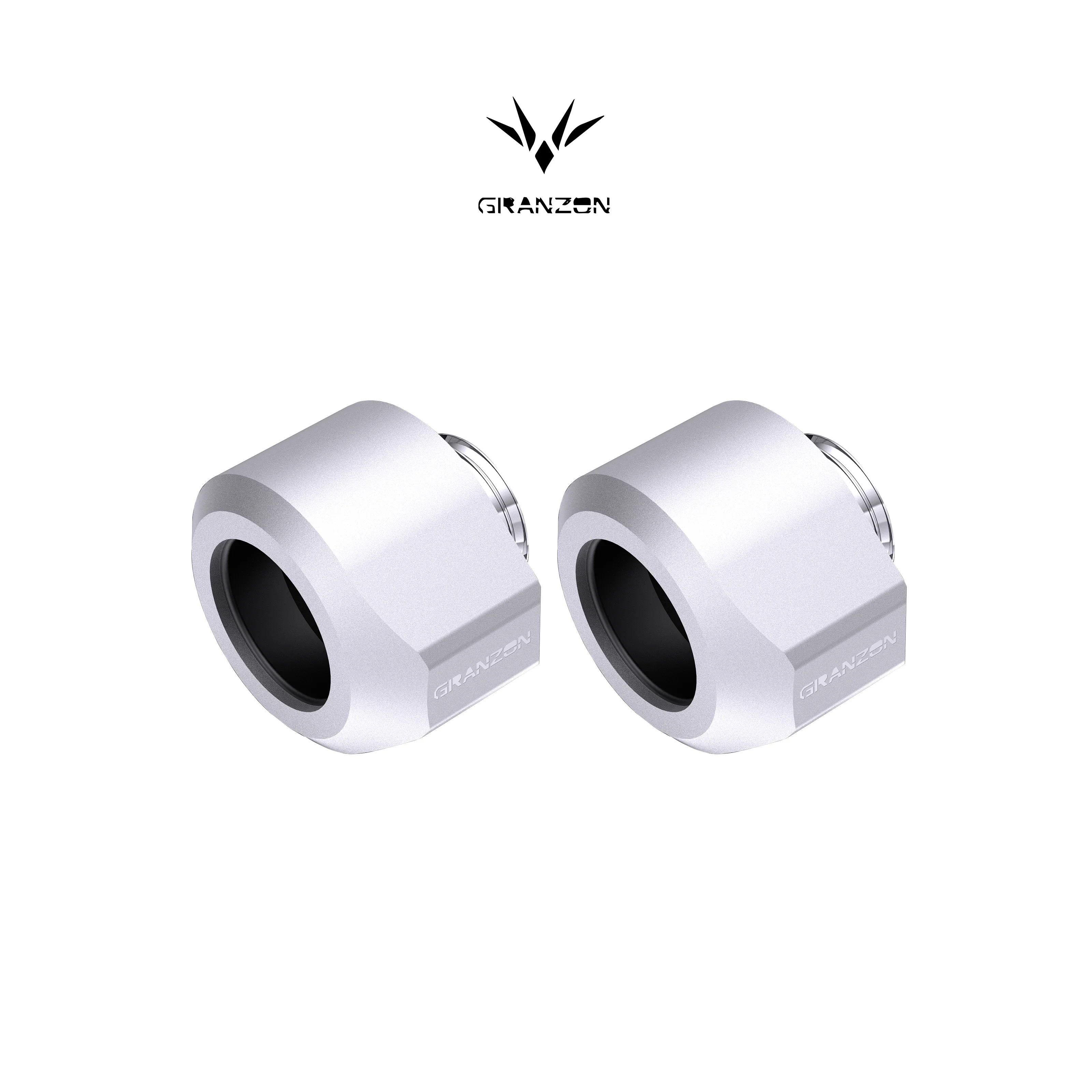 Granzon OD14mm harde buisfitting voor PC waterkoeling acryl PETG buis / zwart zilver wit anti-lek connector G1/4'' / GD-FT14