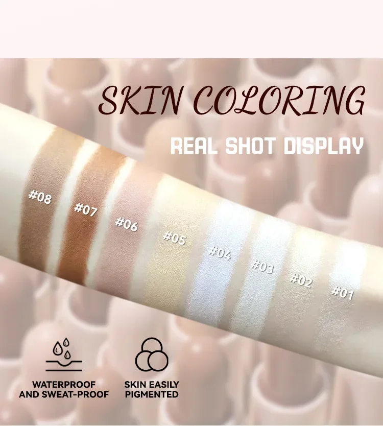 8 สี High GLOSS Pearl Contouring Stick Face Brightening Sleeper Silkworm ปากกาสามมิติ Face Contour SHADOW
