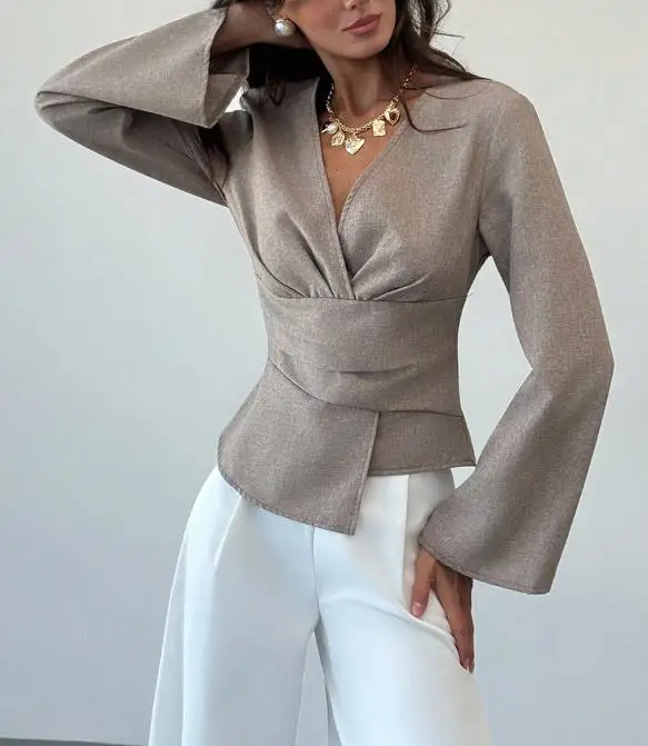 

Women's T-Shirt 2025 Autumn/winter Hot Girl Minimalist Chic New Women's Fashion Casual Hoodie Long Sleeve Shirt Top Women's Wear