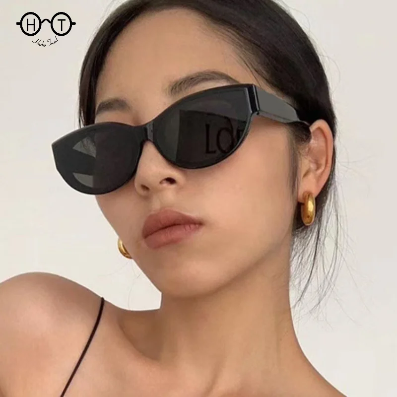 

New Small sunglasses White Oval Sun Glasses Trend Sunglasses Unisex Punk Street Trend Cool Eyeglass Shades Glasses Frame UV400