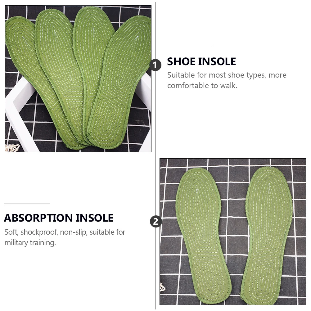 

20pcs Breathable Insole Shoe Pad Sweat Absorption Outdoor Comfortable Foot Non-Slip Lightweight For Military