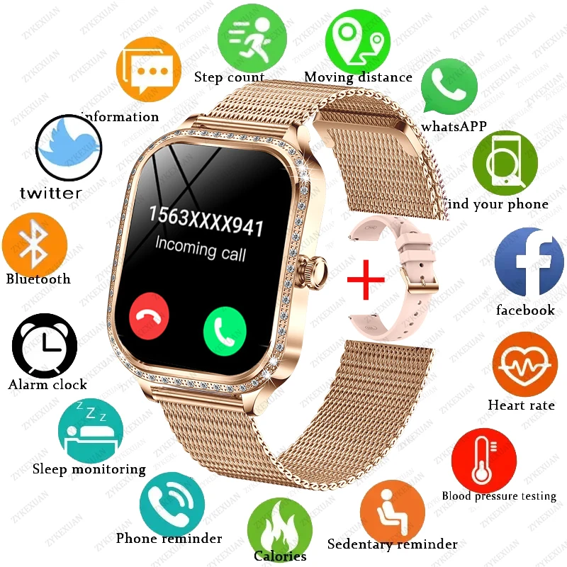 New Smart Watch Men Women Heart Rate Blood Pressure 100+ Sports Modes Fitness Tracker Bluetooth Call Smartwatch Man For Xiaomi