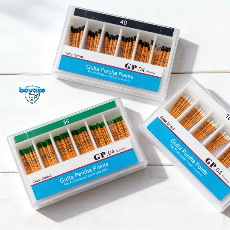 

10 Boxes Dental Gutta Percha Points Endo Root Canal Obturating Tips Bars Taper GP0.02 0.04 0.06 F1 F2 F3 Dentistry Clinic