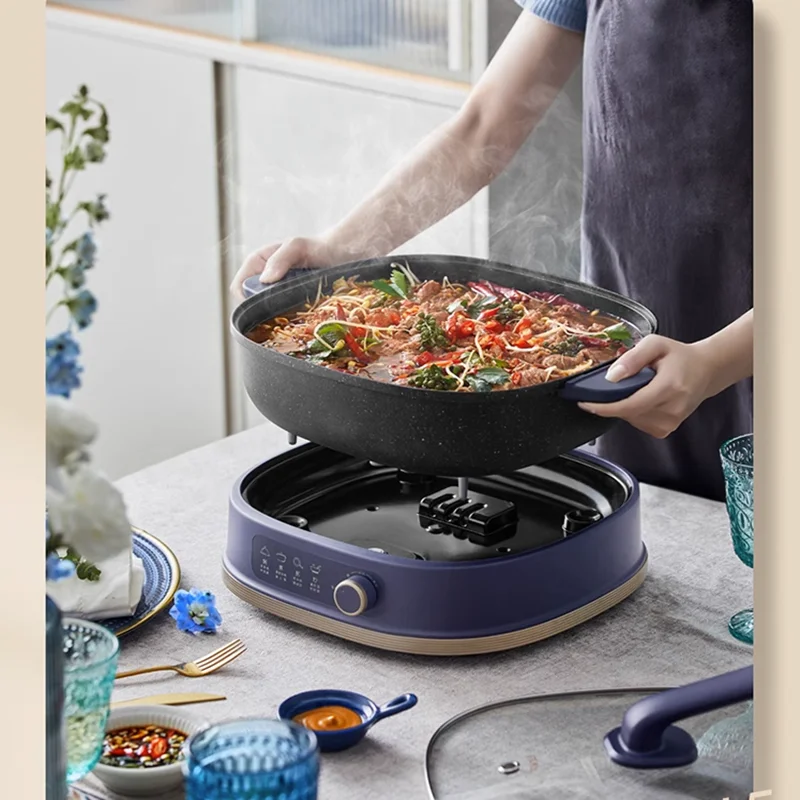 6L Household Electric Heating Pot 220V Induction Cooker 1600W Separate Plate Detachable Hot Slow DHG-C60D1