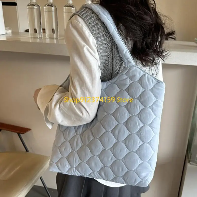 

G5AE Quilted Shoulder Bag Work Toted Bag for Womens Purses and Handbags with Zipper Closure Large Capacity Underarm Bags