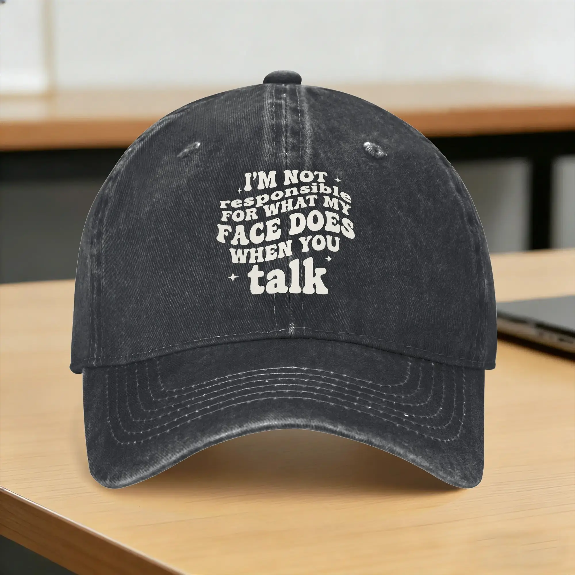 I’m Not Responsible for My Face When You Talk Casual Baseball Cap Summer  Trucker Hat Wholesale Hiking Fishing Hip Hop Hats