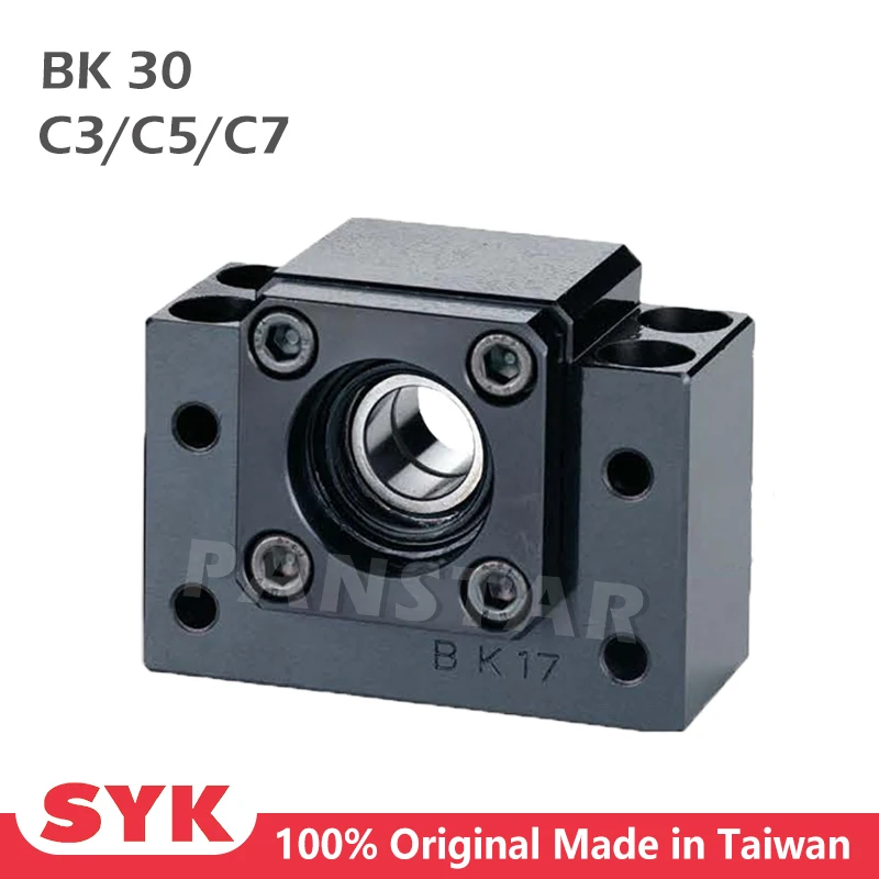 SYK Support Unit Professional BK30 BKBF Fixed-side C7 C5 C3 for Ballscrew TBI sfu 3205 3210 4010 Premium CNC Parts Spindle End m