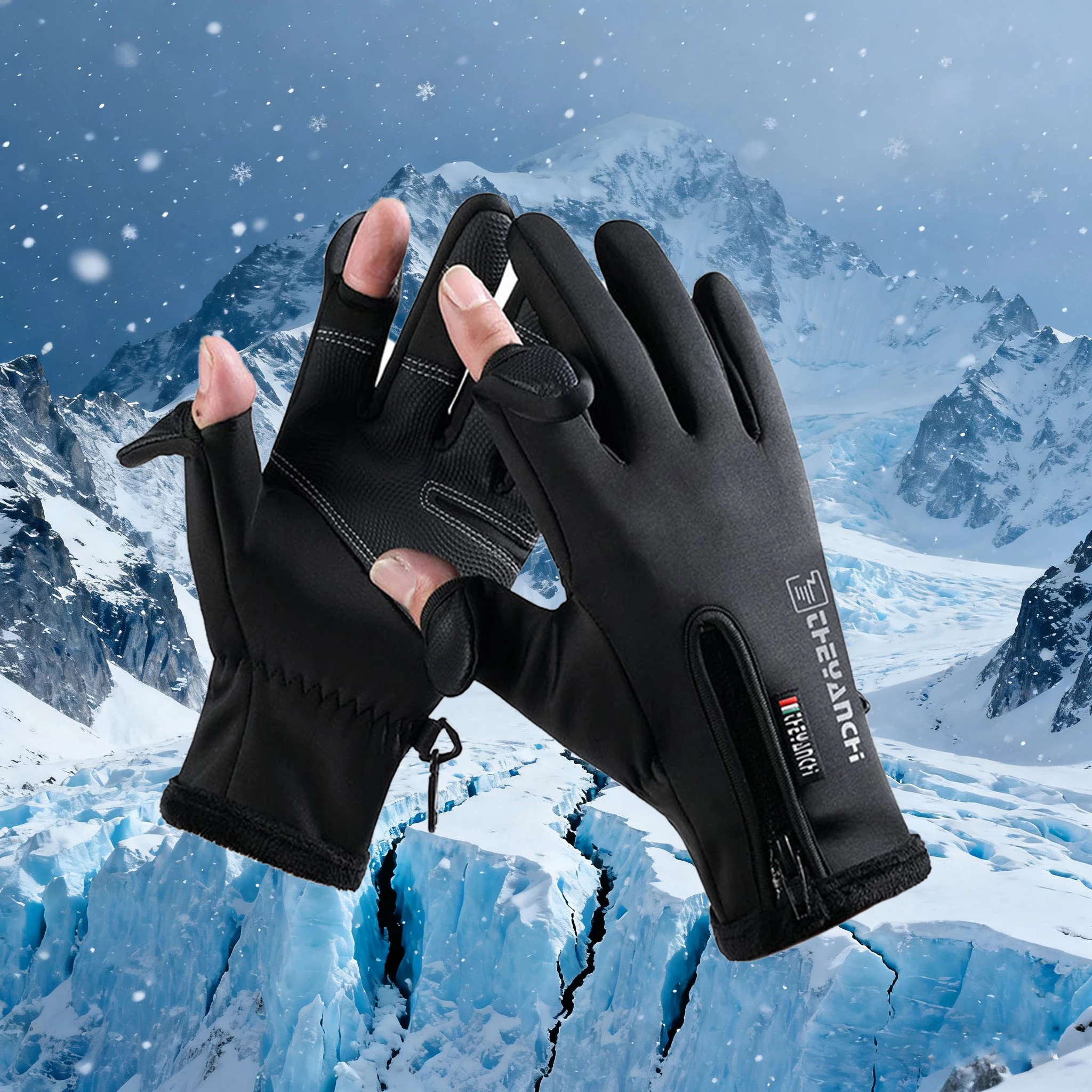 Waterproof Touchscreen Winter Gloves Thick Warm Cycling Motorcycle Electric Bike Cold Resistant Gloves