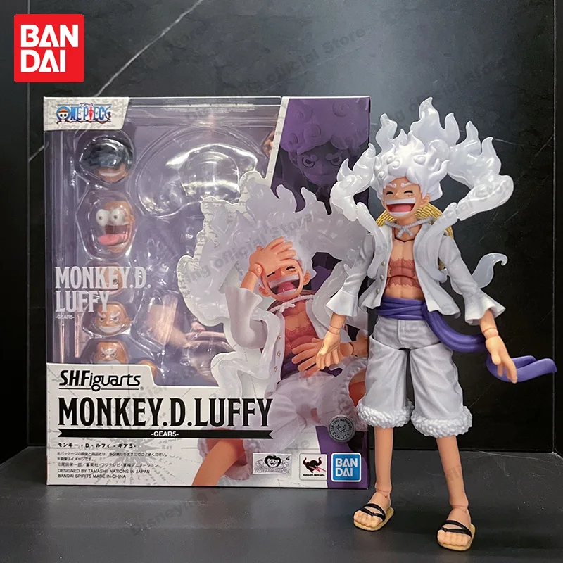 Подлинная цельная фигурка S.H.Figuarts Monkey D. Luffy GEAR5, модель игрушки, 15 см, сменная рука Sun God, пятиуровневая Ника Луффи