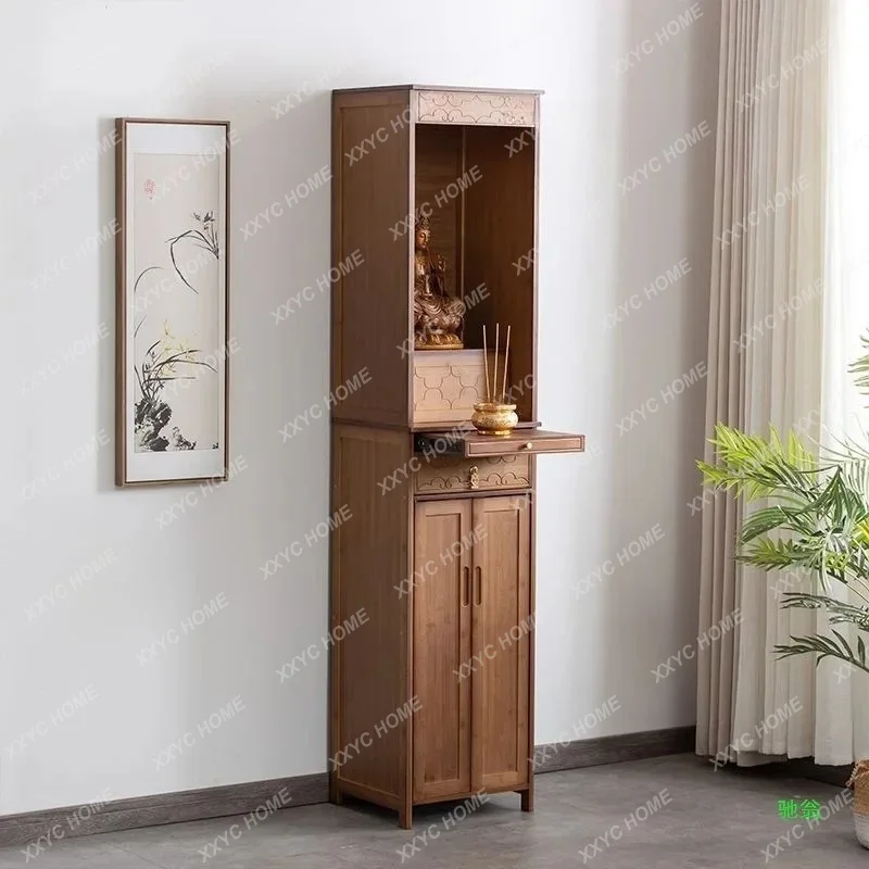 Shrine Standing Cabinet Offering Table Household Shrine Buddha Statue God of Wealth Offering Table New Chinese Buddha Counter
