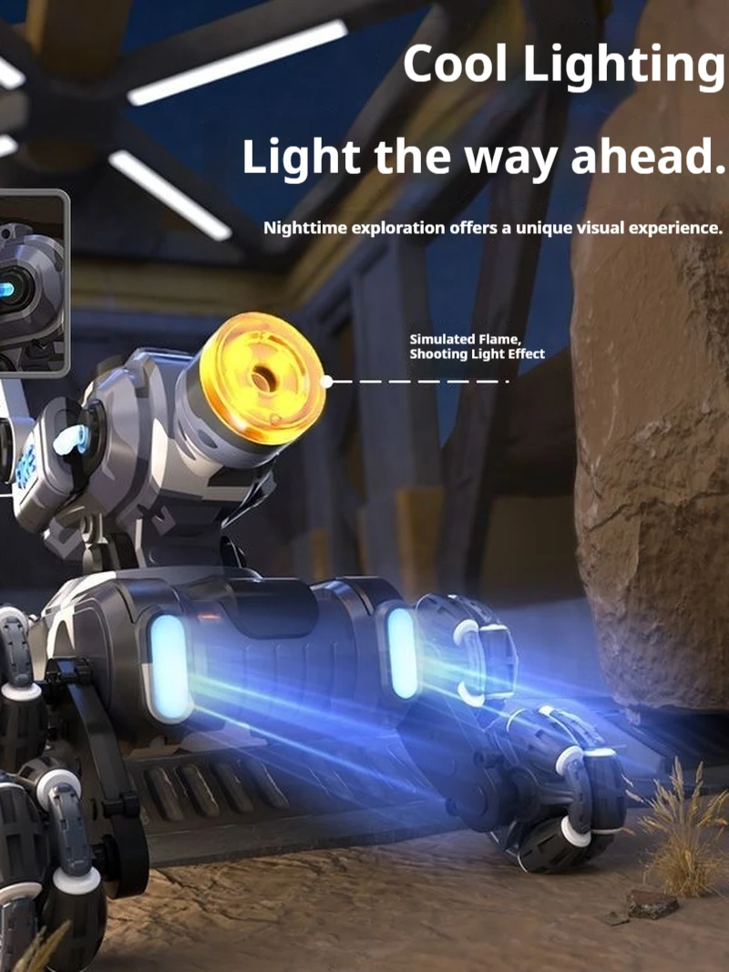 8-عجلة حيلة دبابة مع جهاز للتحكم عن بُعد مع قاذفة المياه لفتة الاستشعار عن بعد على الطرق الوعرة مركبة جميع التضاريس سيارة لعبة هدية للأولاد #5