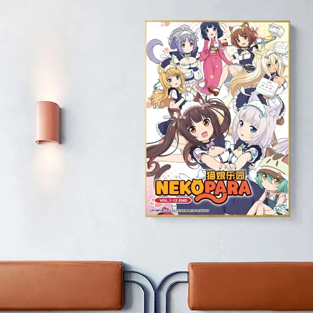 Nekopara Japanese Anime  Poster Classic Movie Posters Waterproof Paper Sticker Coffee House Bar Decor Art Wall Stickers