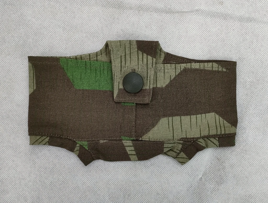 MILITARY REENACTMENT WWII GERMAN SPLINTER CAMOUFLAGE CANVAS BINOCULAR COVER  FOR 6/8X30