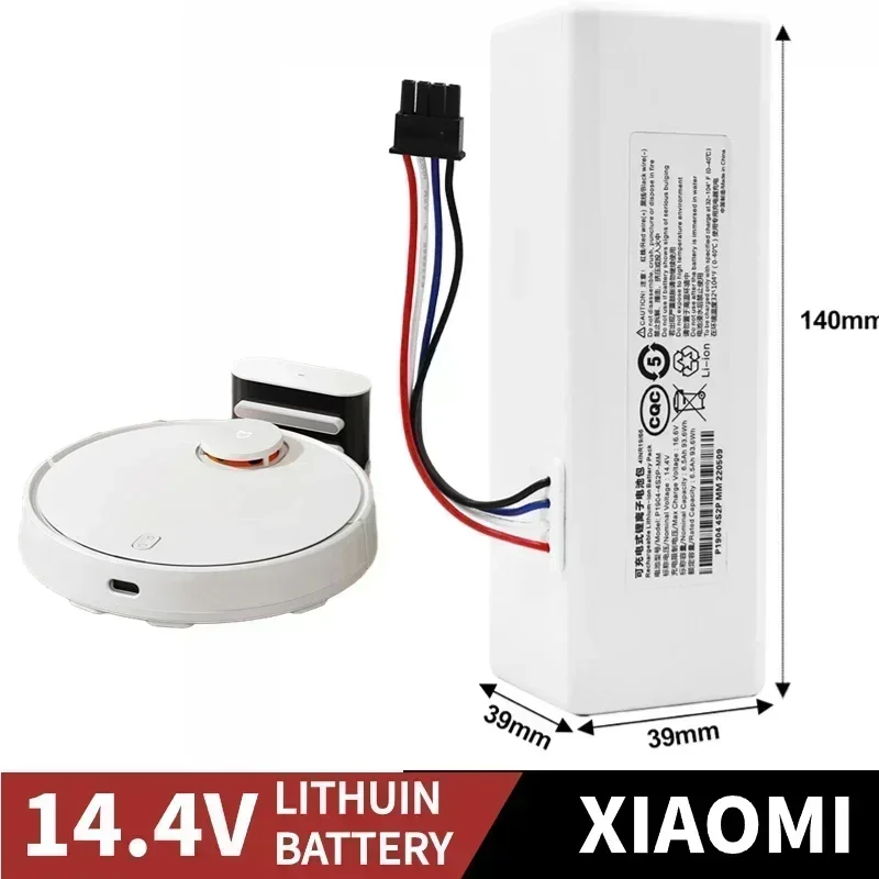 Vacuum cleaner battery 14.4V Mi Robot Vacuum MOP SKV4093GL Stytj01ZHM suitable for Xiaomi Vacuum MOP 1C P1904 original battery