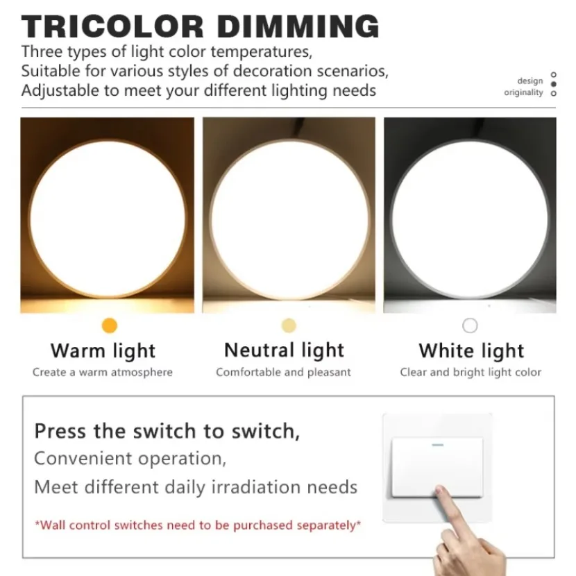 Nordic redondo macaron luz de teto madeira varanda sala estar quarto das crianças luzes led para sala decoração casa lâmpada do teto