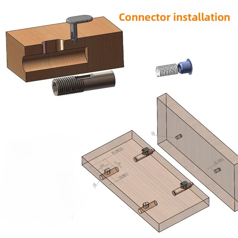 10/20pcs Concealed Shelf Support Pins | Built-in Spring Mechanism | Invisible Movable Laminate Connectors for Cabinetry