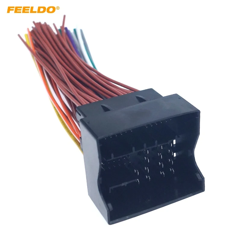 

Автомобильный радиоприемник, аудио CD/DVD-плеер, адаптер жгута проводов с 24-контактным проводом для стереокабеля Audi Volkswagen