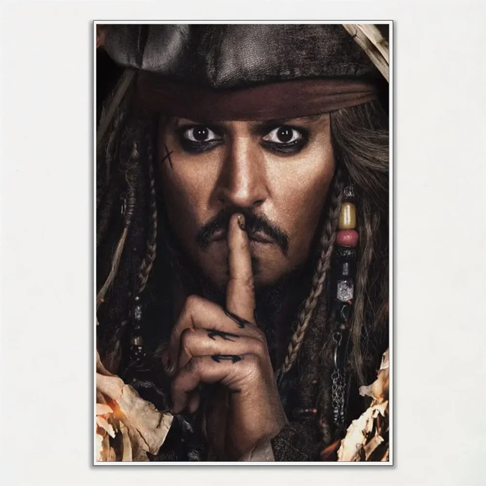 1 قطعة جاك سبارو الممثل جوني ديب المشارك ورقة طباعة غرفة المعيشة المنزلي غرفة نوم مدخل بار مقهى الفن اللوحة ديكور #5