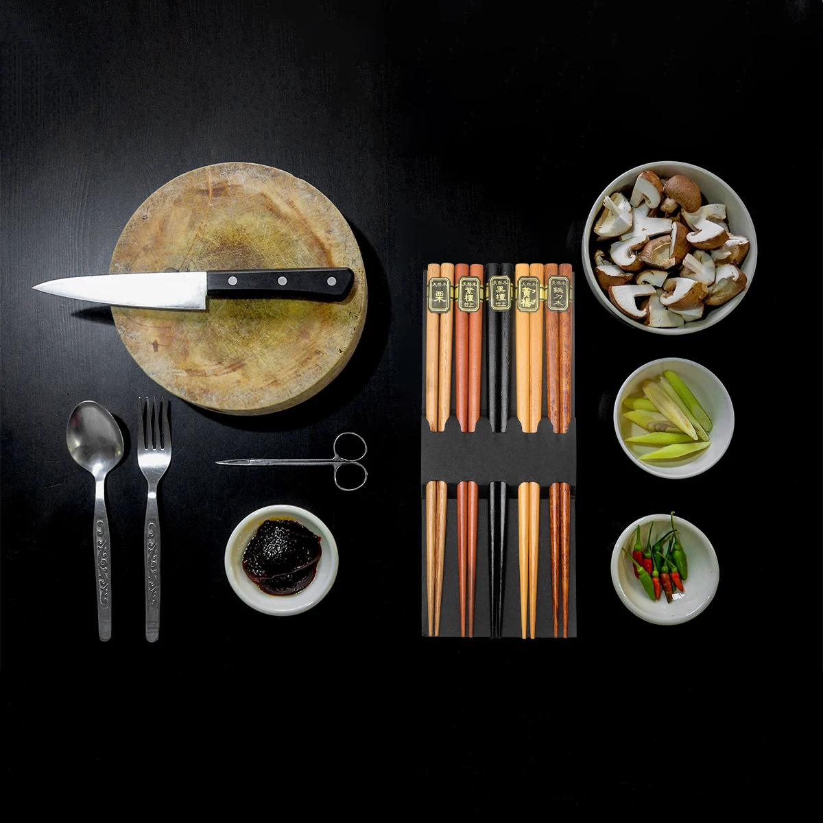 

5 Pairs Wooden Chopsticks Reusable Home Tableware Long Eco Friendly Natural Smooth Crafted Lightweight Travel Asian
