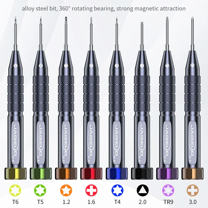 

8Pcs/Set Universal Precision screwdriver set for laptop Torx T6/T5/T4 Phillips 3.0/1.6 triangle 2.0 TR9 1.2 stars Hand Tool Sets