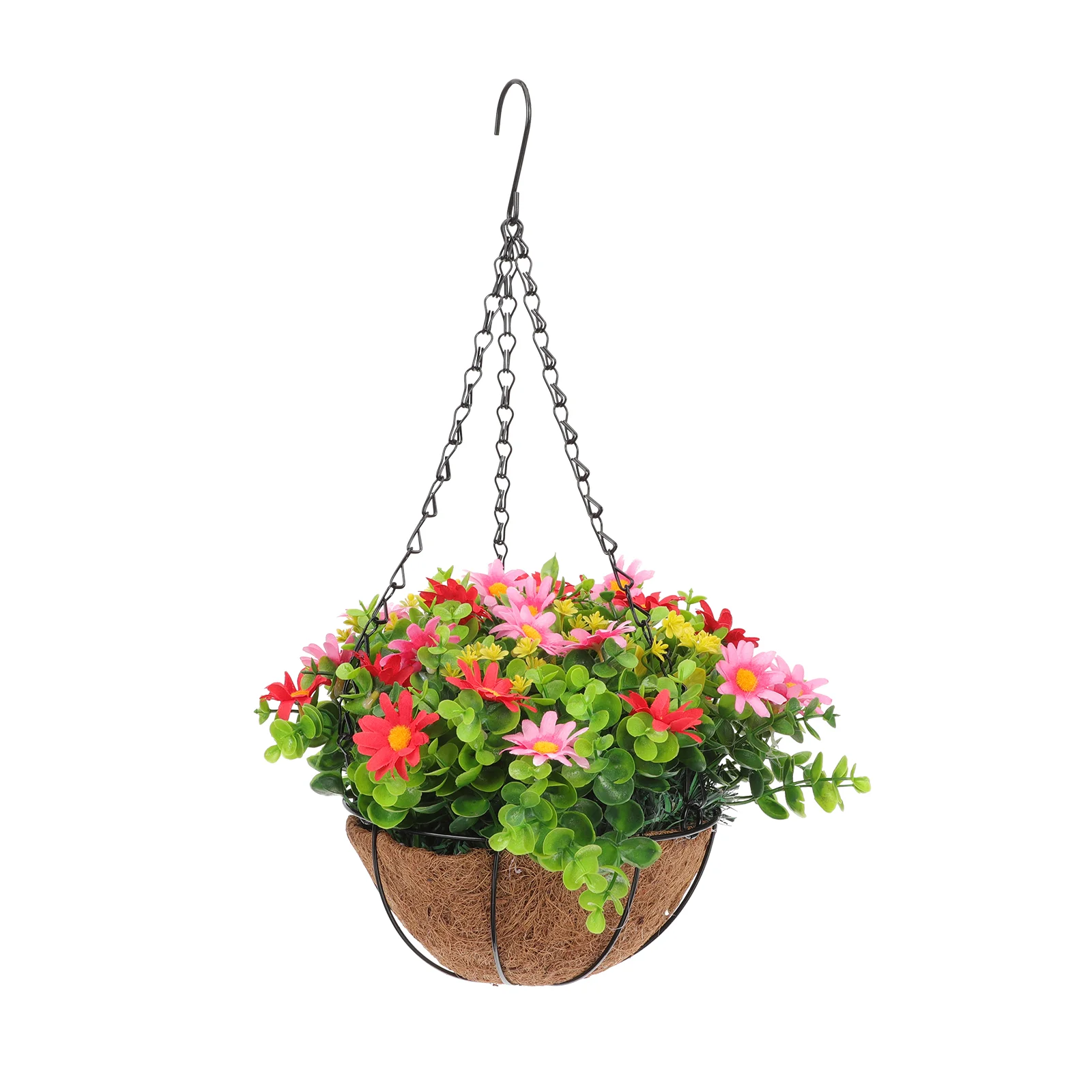 Artificial Hanging Flower Baskets Indoor Plants Pendant Decor Fake Flowers Flowerpot