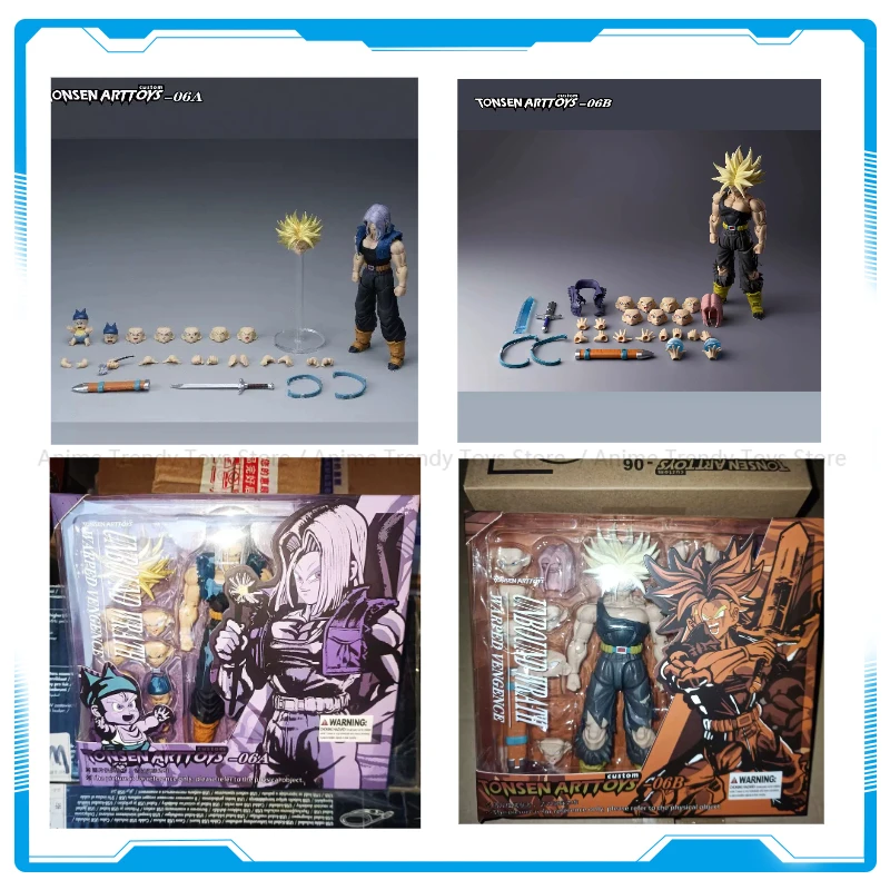 

In Stock Original Tonsenarttoys Trunks Action Figure Shf Long Hair Battle Damage Movable Super Saiyan Trunks Vegeta Custom Hobby