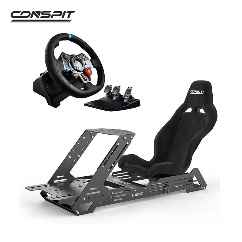 CONSPIT GT-B GT Racing Cockpit Racing Simulator Cockpit (with /No G29 T248  Steering Wheel & Pedals for  Thrustmaster Logitech)