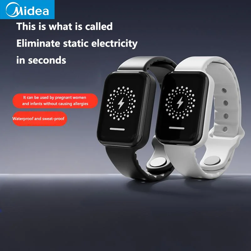 Midea Anti-Static Wristband Wireless Body Static Eliminator Adjustable Built in Battery for All Day Protection Winter Men Women #1