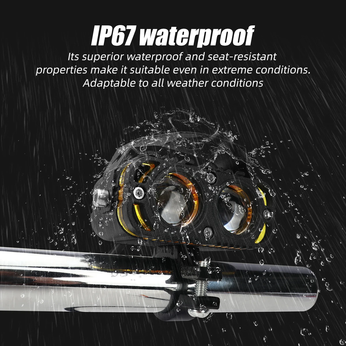 Focos LED para motocicleta de 12V y 24V, luces delanteras auxiliares impermeables, adecuadas para motocicletas, camiones, SUV y barcos