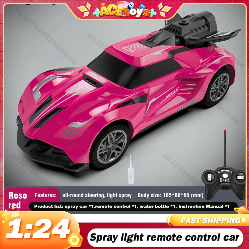 Spray RC samochód z lekkim Mini 1/24 zdalnie sterowany Drift samochód sportowy Buggy Off-Road High Speed pojazdy elektryczne dzieci chłopięcy prezent