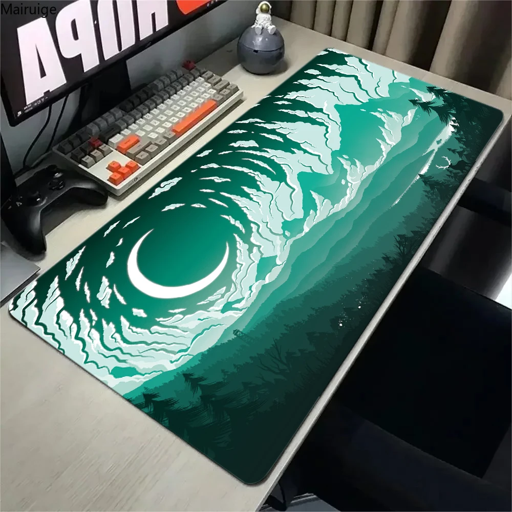 Forest Night Mouse Pad HD Anime Desk Pad Extended Gaming Keyboard Mats rubber Anti-wrinkle Non-slip Large Gamer Mousepad XL XXL