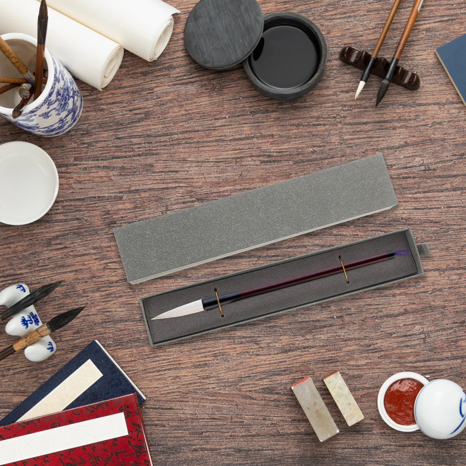 

Drawer Style Pen Case Calligraphy Brush Storage Black Boxes Single Display Gift Packing Ideal For Pens Brushes Pencils