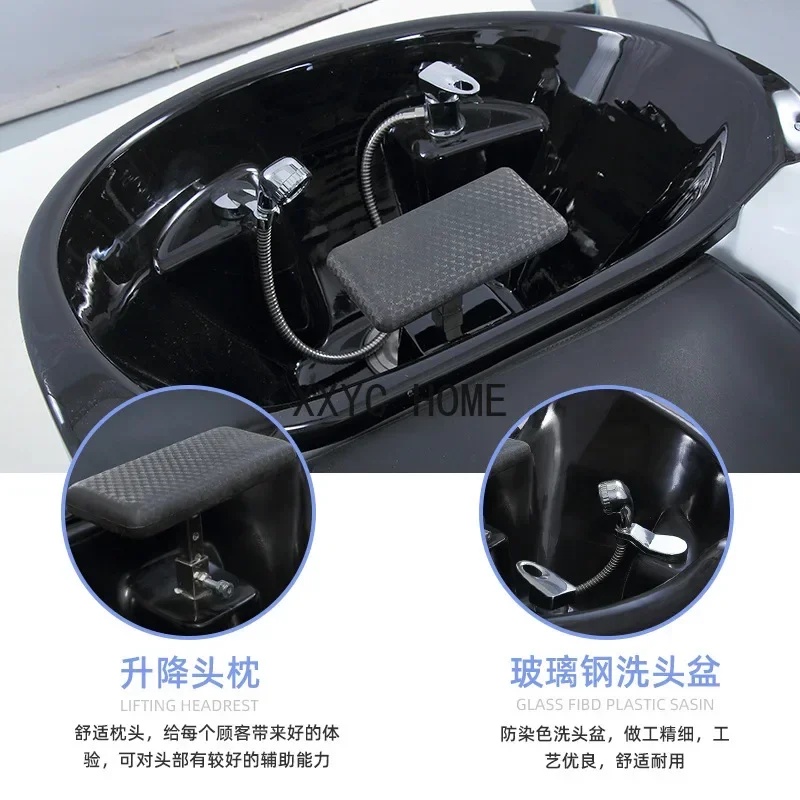 Customized Thai Multi-Functional Shampoo Chair OEM Commercial Barber Shop FRP Shampoo Chair Electric Massage Couch