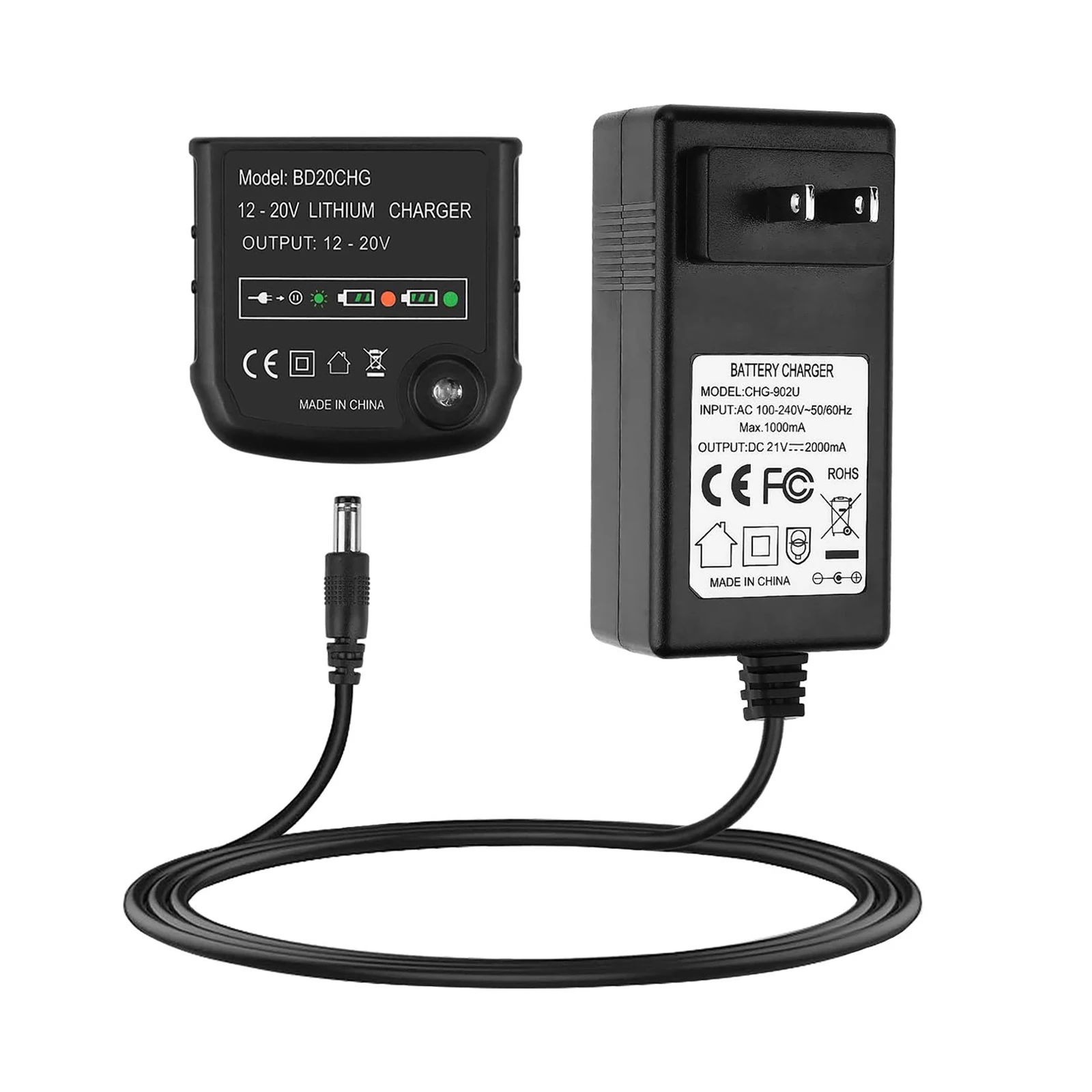 20-Volt Schnellladegerät Ersatz für Black & Decker 20V Lithium-Ionen-Akku LBXR20 LBXR20-OPE LBX20 LB2X4020 LBXR2020-OPE BL1514