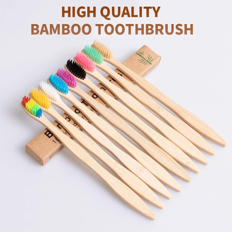 Environmentally Friendly Bamboo Toothbrush - Independent Box of Ultra Soft Bristles - Suitable for Sensitive Teeth and Gums