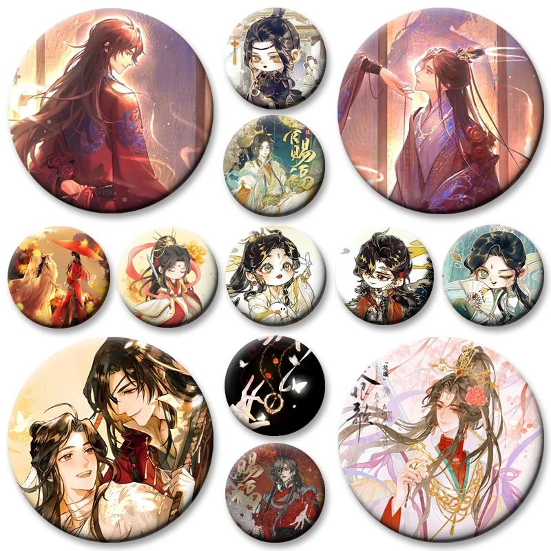 

32/44/50/58mm TGCF Enamel Pins,Hua Cheng Xie Lian Cartoon Badge,Heaven Official's Blessing Brooches,Backpack Accessorys Gifts