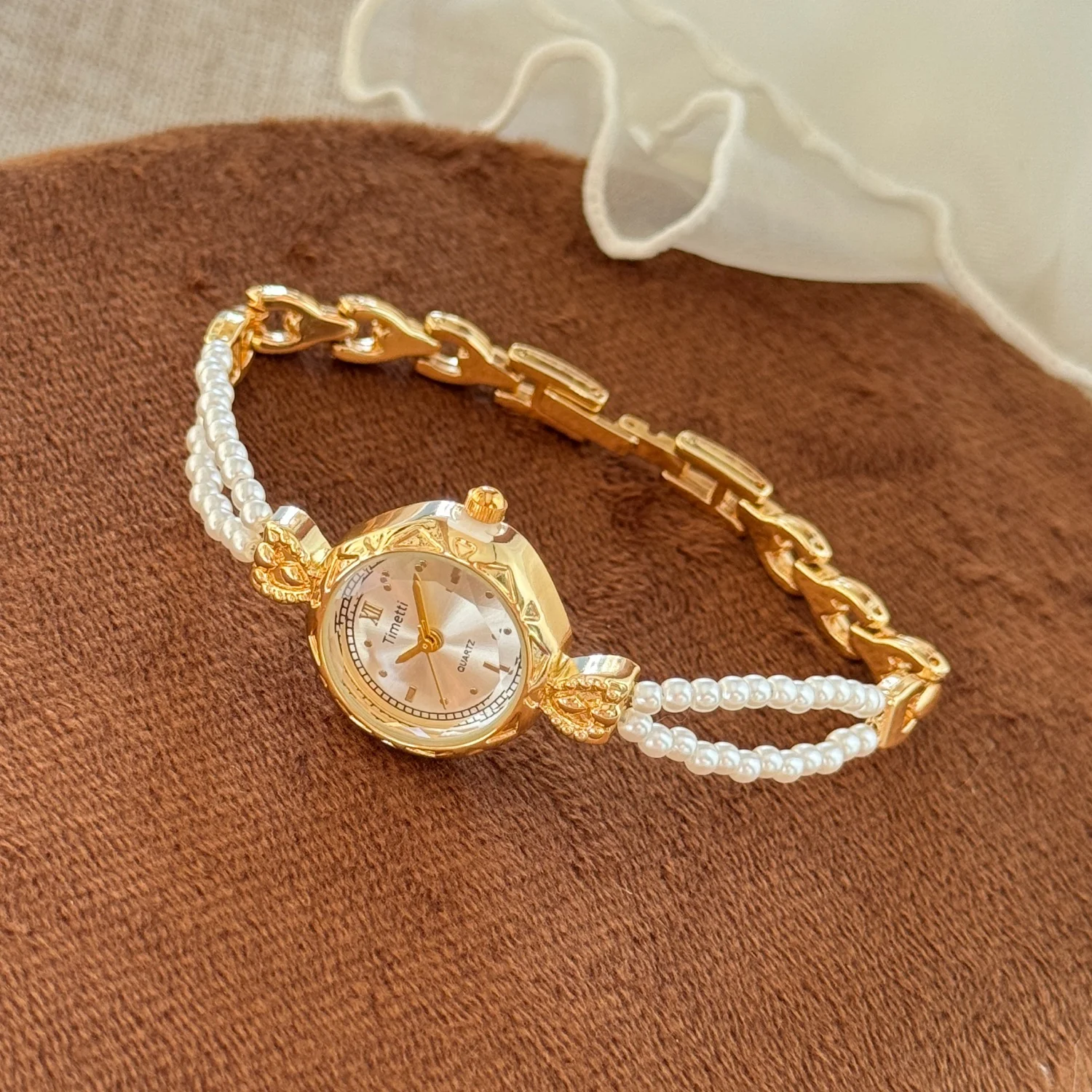 Lucky Pearls Bracelet Strap Watches For Woman Elegant Round Dial Women Quartz Watch Ladies Wristwatches Lovers Gift Relógio