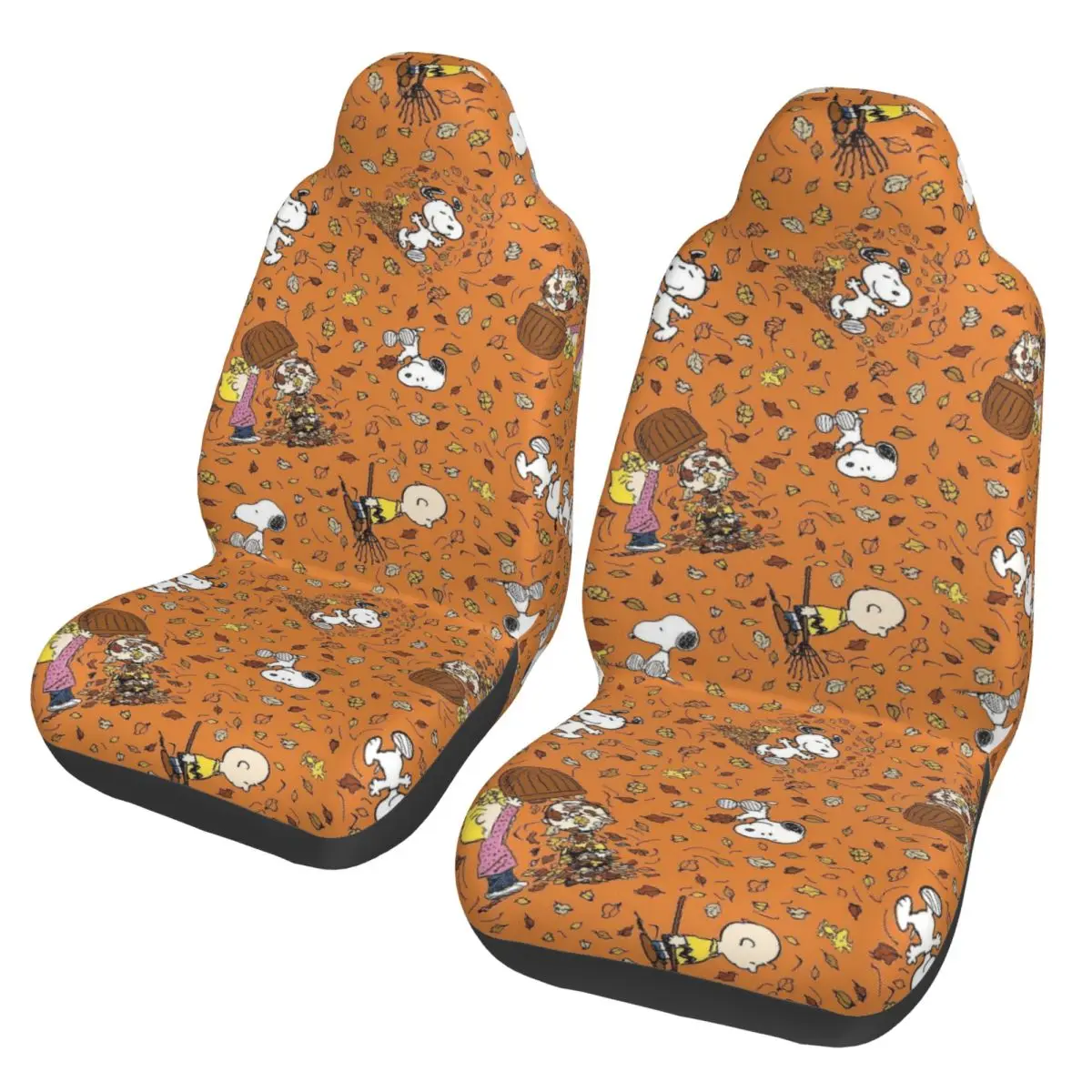 Snoopys Cartoon Dog Automotive Seat Covers for Cars Suv And Truck Car Seat Covers Universal Fit for Front Seats Set of 2
