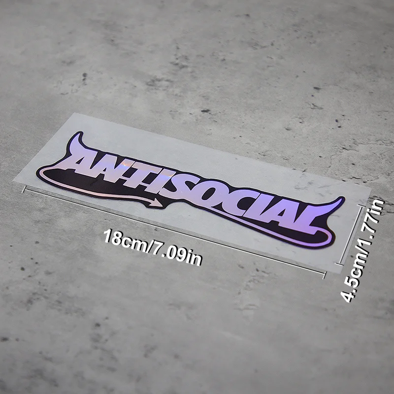 1 adesivo personalizado do capacete sociopático do pequeno demônio, vinil decorativo durável impermeável da capa do risco da motocicleta,