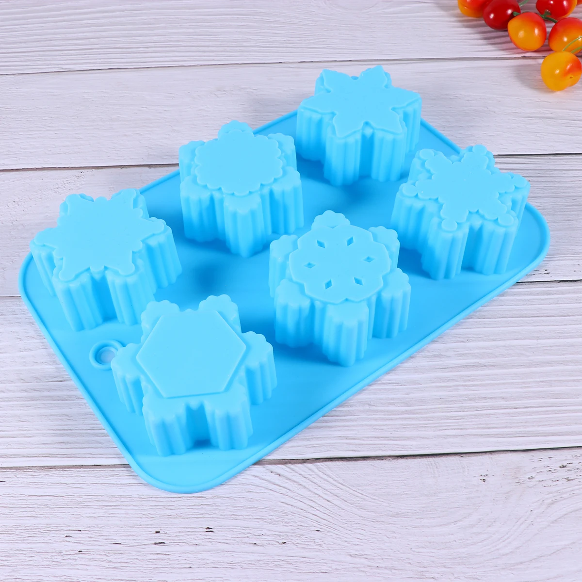 

High Durability Silicone Snowflake Molds for Cake and Soap Crafting Lightweight Design for Home Use