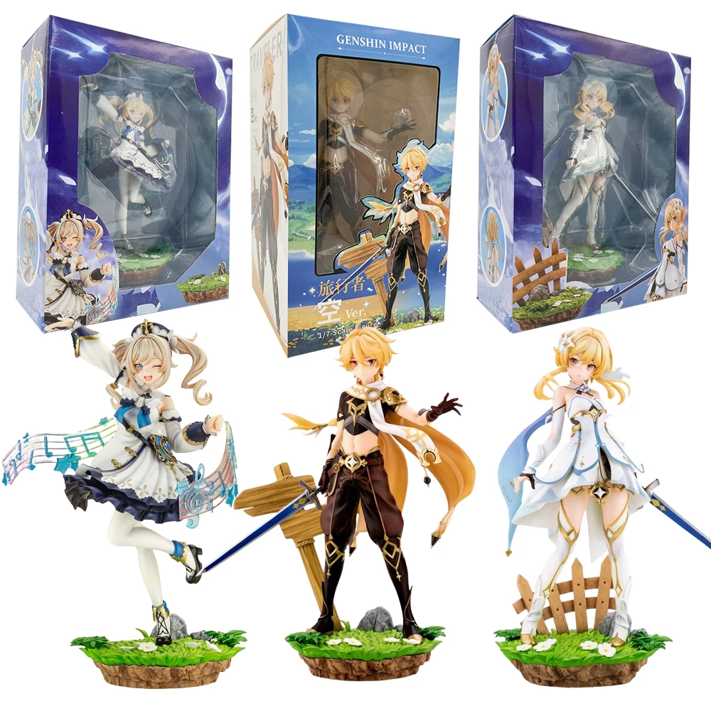 20 cm Lumine Anime Spiel Figur Genshin Figur Barbara Aether Figur Sammeln Modell Puppe Spielzeug Geschenk Action Figur PVC Boxed