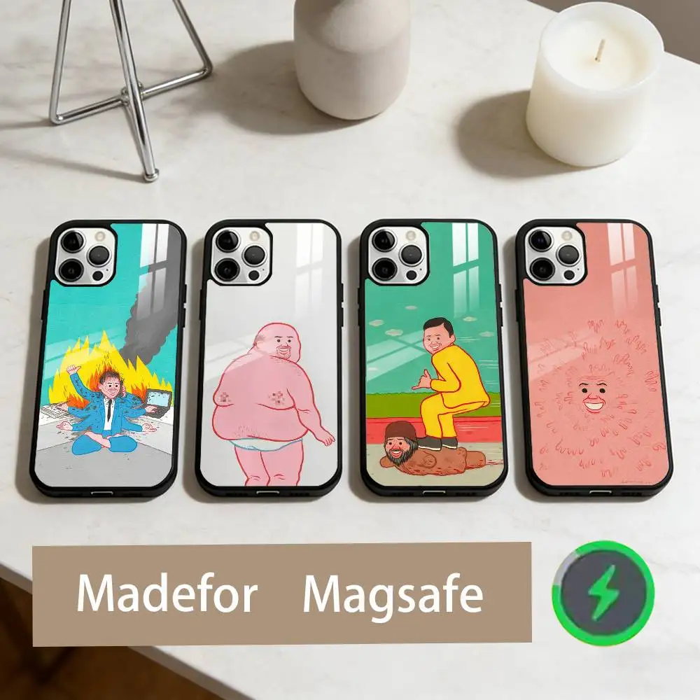 

Funny J-Joan C-Cornella Art Phone Case For iPhone17,16,15,14,13,12,11 Plus,Pro Max Magnetic For Magsafe Wireless Charging