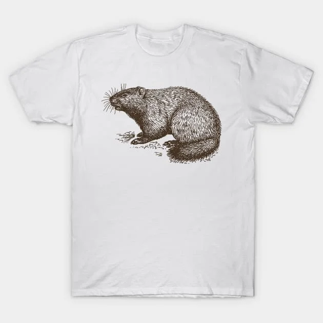 Vintage Groundhog T-Shirt 100% Cotton Streetwear High Quality New Fashion Top Tees