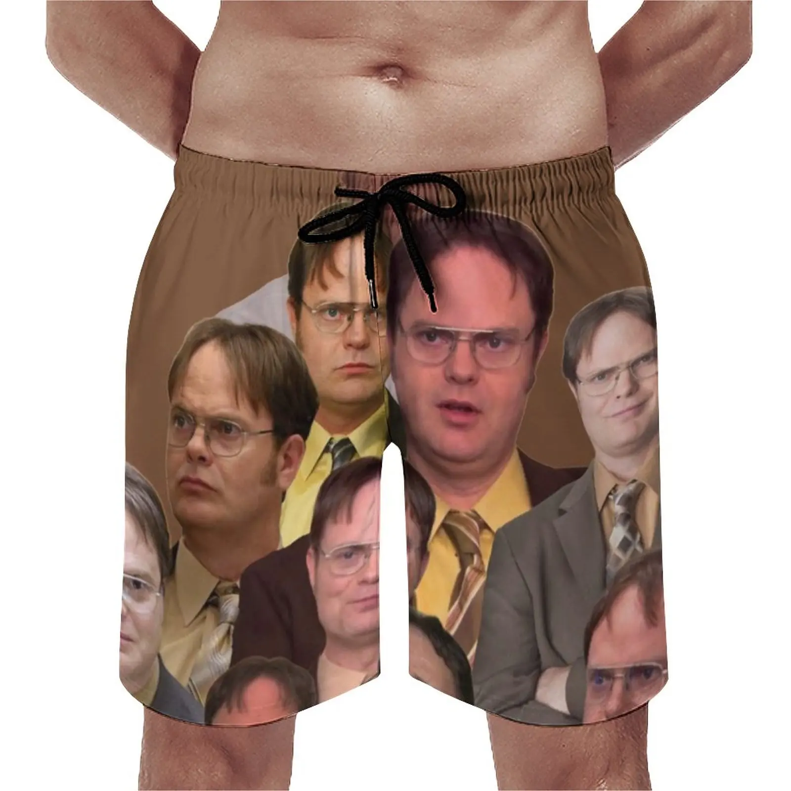 

Dwight Schrute Group Board Shorts The Office Kurt Funny Jim Halpert Cute Board Short Pants Men Print Plus Size Swim Trunks Gift