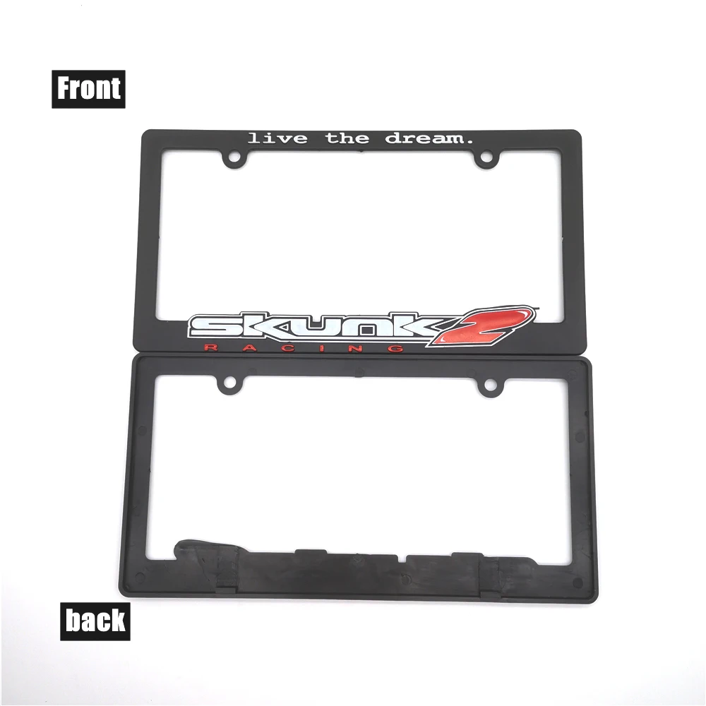 إطار لوحة ترخيص سباق السيارات المعدل ، تصميم JDM للسكونك 2 ، الديكور الخارجي ، إكسسوارات السيارات ، زوج واحد ، 2
