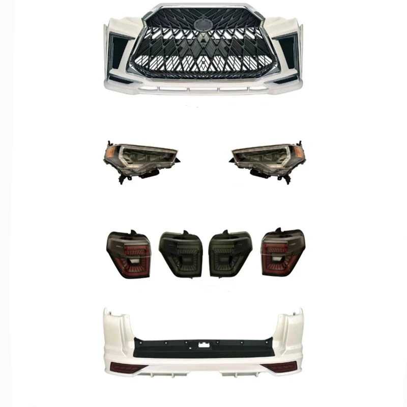 

Car PP Body kits for 4 Runner 2010-2021 Upgrade Lexus Style Bumper Guard Head light Tail Lamp